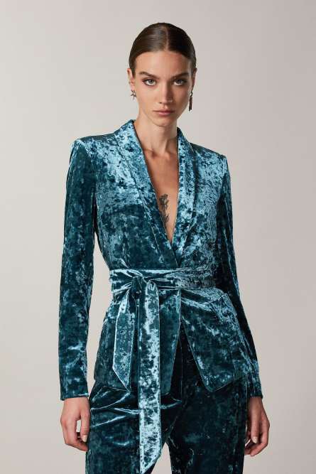 Velvet jacket, Green, Patrizia Pepe