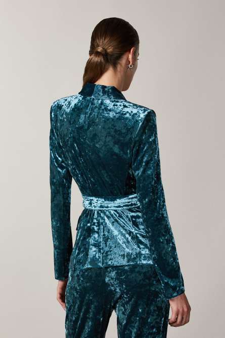 Velvet jacket, Green, Patrizia Pepe