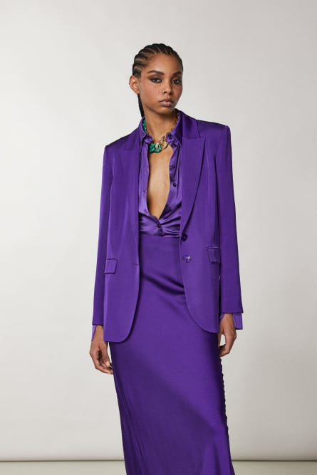 Two-button blazer, Purple, Patrizia Pepe