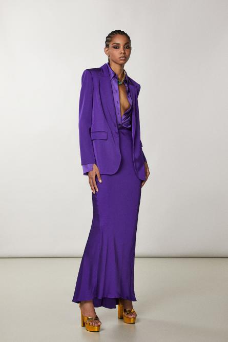 Two-button blazer, Purple, Patrizia Pepe