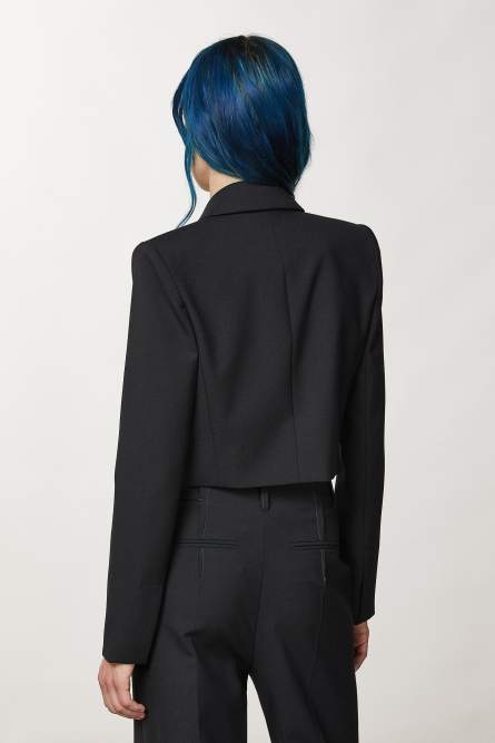 Essential cropped jacket, Black, Patrizia Pepe