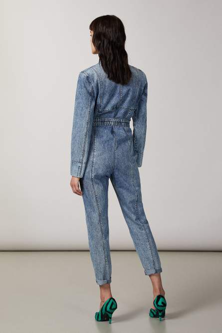 Blue denim jumpsuit, Blue, Patrizia Pepe