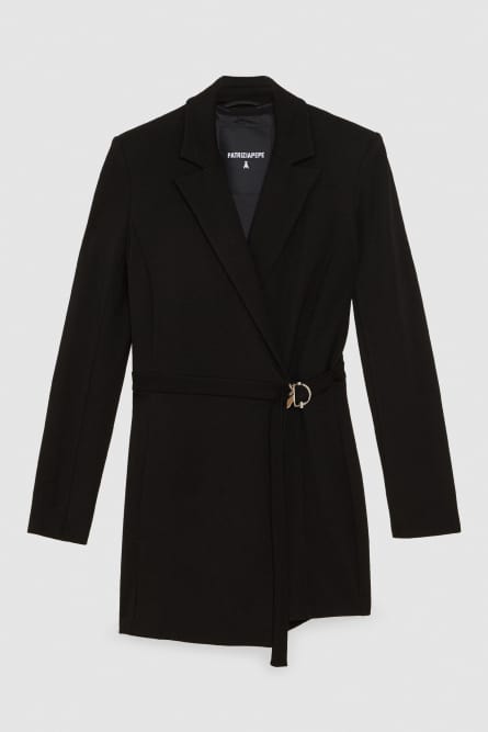 Essential asymmetrical short jumpsuit, Black, Patrizia Pepe