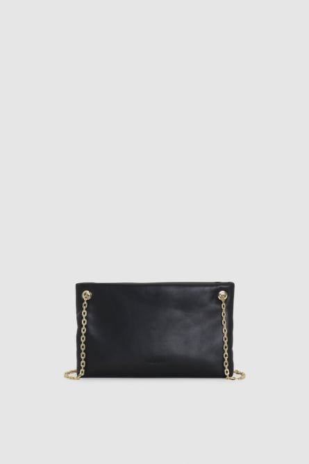 Touch flat crossbody bag, Black, Patrizia Pepe