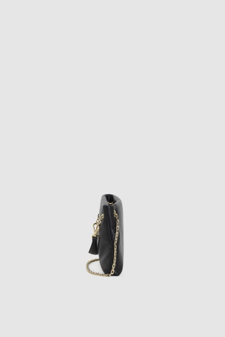 Touch flat crossbody bag, Black, Patrizia Pepe