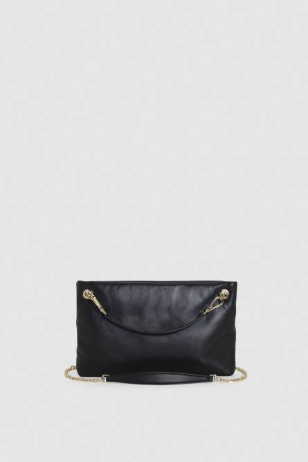 Touch flat crossbody bag, Black, Patrizia Pepe