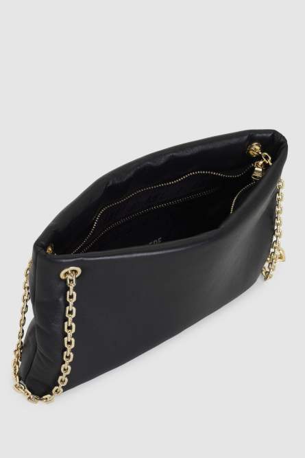 Touch flat crossbody bag, Black, Patrizia Pepe