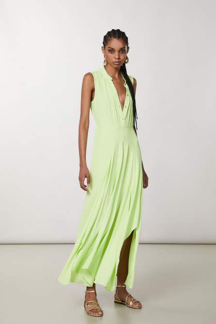 Leather low sandals, Gold, Patrizia Pepe