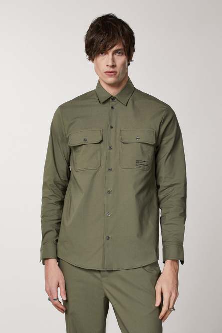 Oversized pocket shirt, Green, Patrizia Pepe