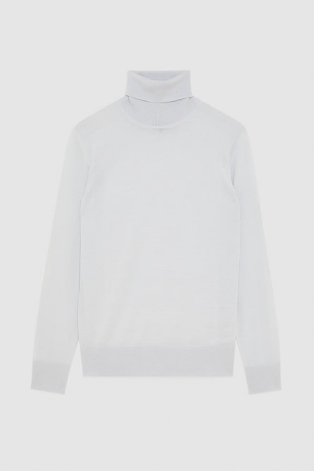 Rollkragenpullover aus reine Wolle, Grau, Patrizia Pepe