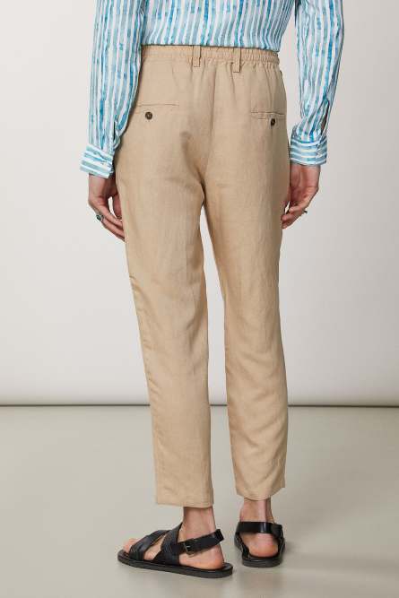 Linen joggers, Beige, Patrizia Pepe