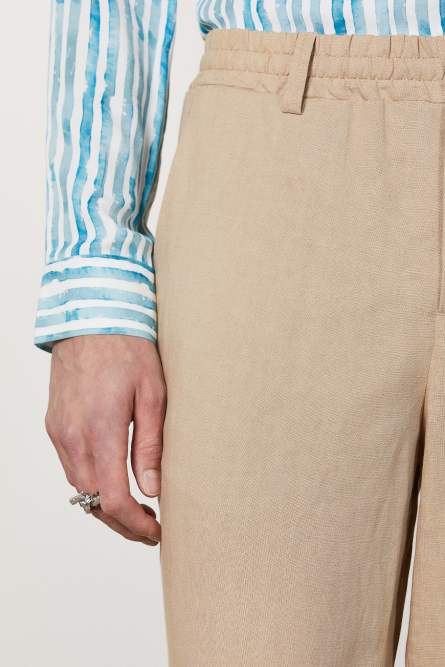 Linen joggers, Beige, Patrizia Pepe