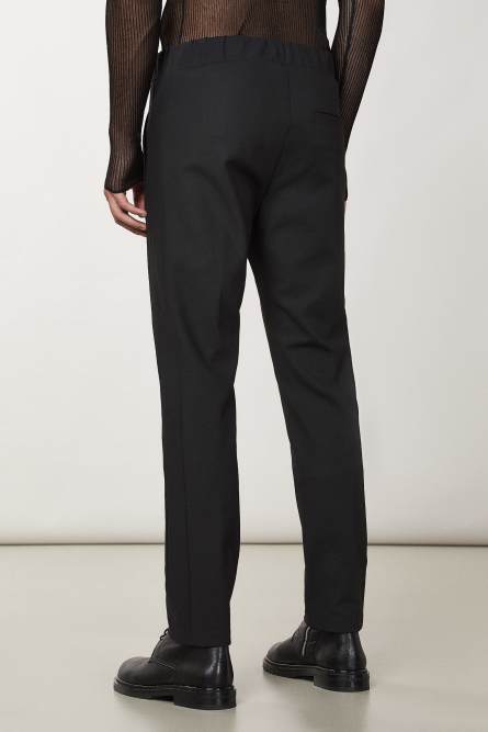 Pantaloni con elastico in vita, Nero, Patrizia Pepe