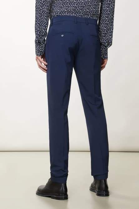 Pantaloni slim in gabardina, Blu, Patrizia Pepe