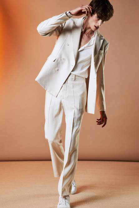 Regular double-breasted jacket in viscose twill, Beige, Patrizia Pepe
