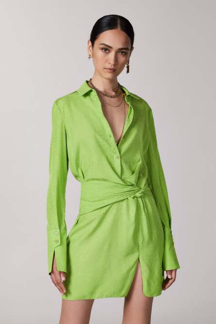 Fluid mini dress, Green, Patrizia Pepe
