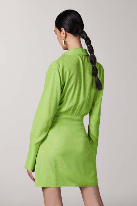 Fluid mini dress, Green, Patrizia Pepe