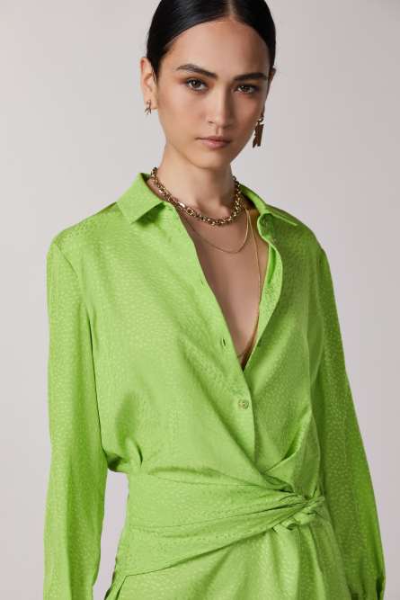 Fluid mini dress, Green, Patrizia Pepe