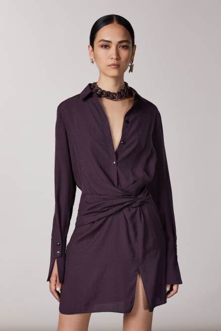 Fluid mini dress, Purple, Patrizia Pepe