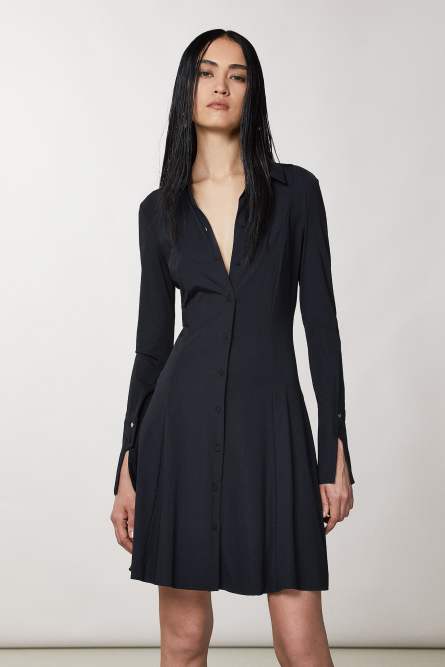 Shirt dress, Black, Patrizia Pepe