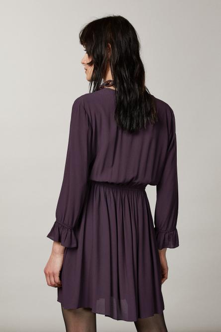 Viscose crepe mini dress, Purple, Patrizia Pepe
