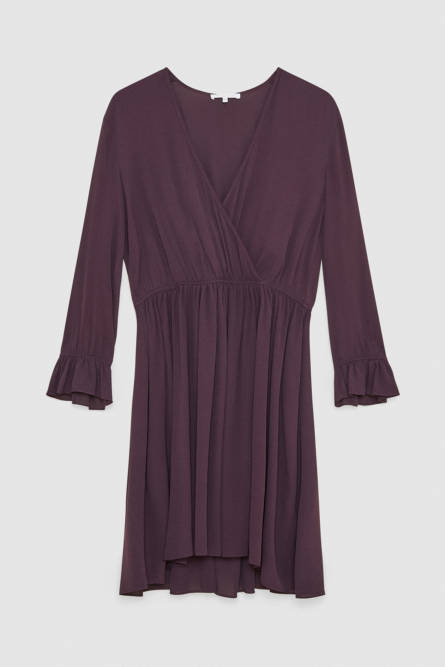 Viscose crepe mini dress, Purple, Patrizia Pepe