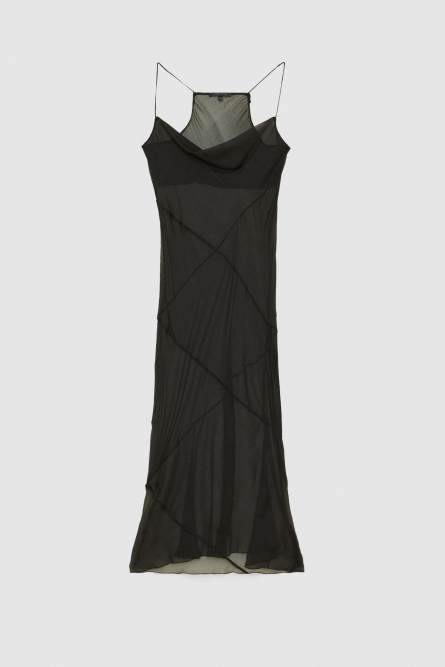 Transparent silk dress, Black, Patrizia Pepe