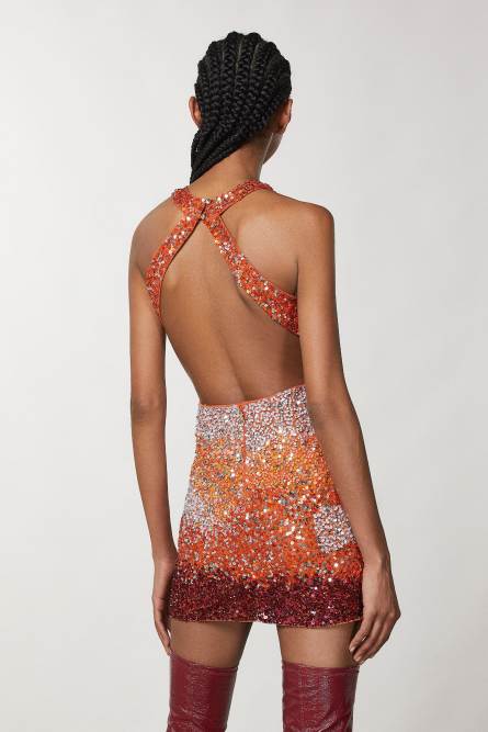 Embroidered tulle dress, Multicolor, Patrizia Pepe