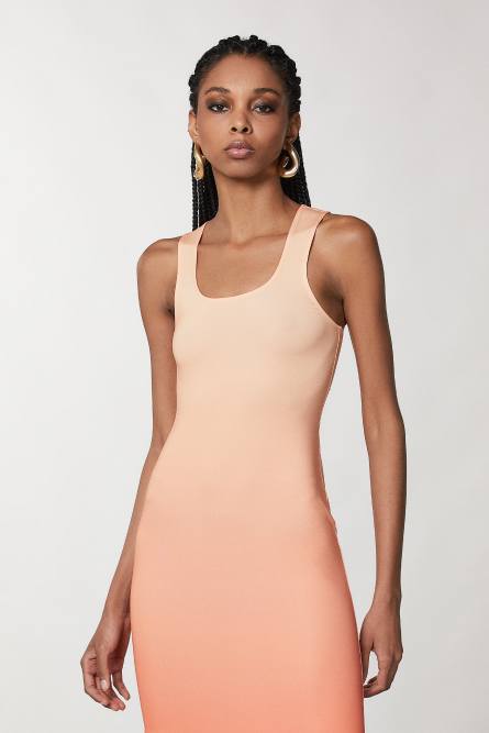 Long sleeveless dress, Orange, Patrizia Pepe