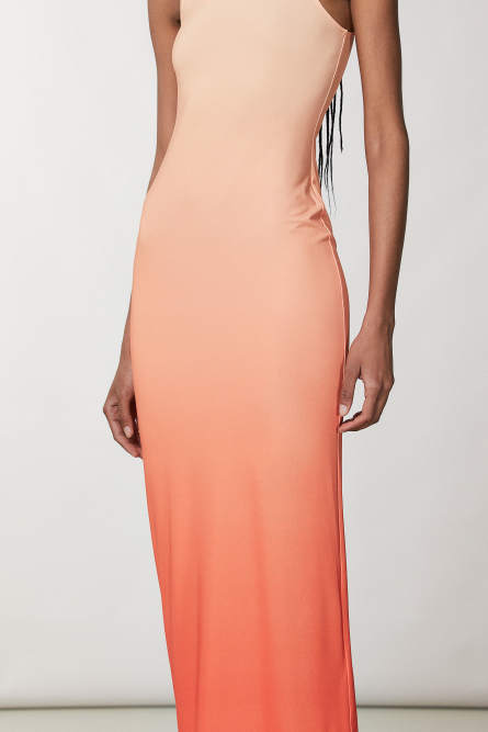 Long sleeveless dress, Orange, Patrizia Pepe