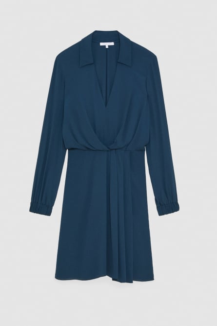 Crepe mini dress, Blue, Patrizia Pepe