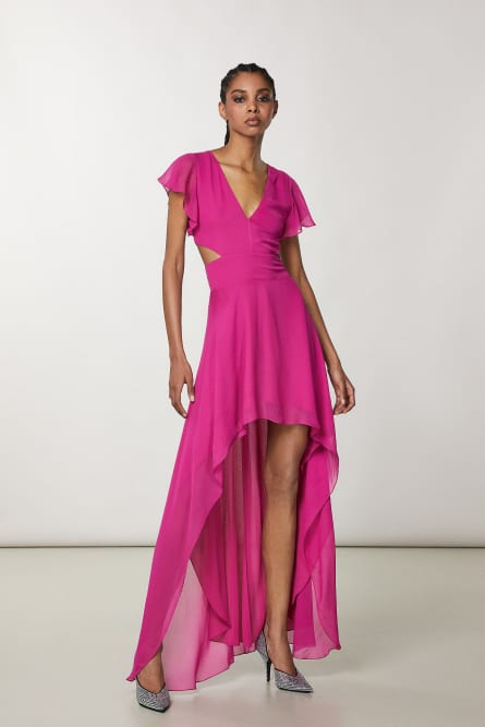 Viscose chiffon dress, Purple, Patrizia Pepe