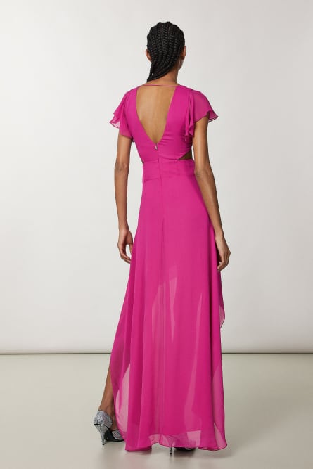 Viscose chiffon dress, Purple, Patrizia Pepe