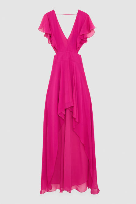 Viscose chiffon dress, Purple, Patrizia Pepe