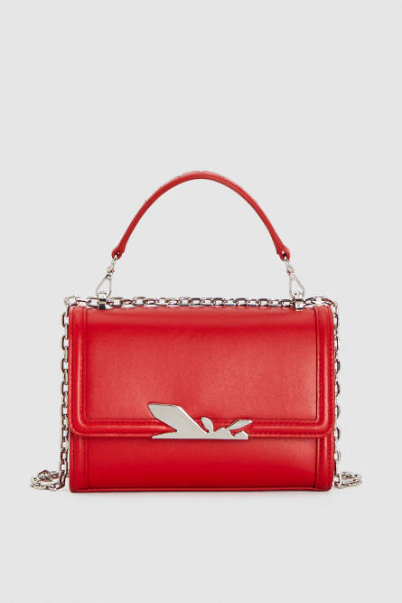 “ESSENTIAL” Fly small-flap crossbody bag, Red, Patrizia Pepe