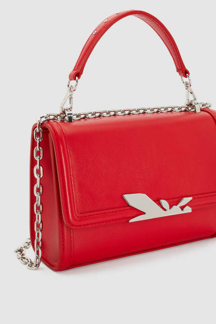 “ESSENTIAL” Fly small-flap crossbody bag, Red, Patrizia Pepe