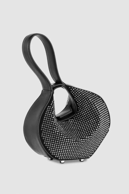 Bangle Bag Strass, Nero, Patrizia Pepe