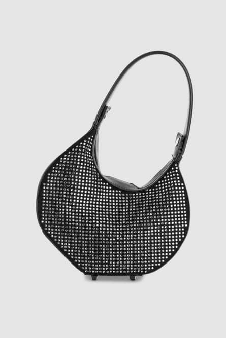 Bangle Bag Strass, Nero, Patrizia Pepe