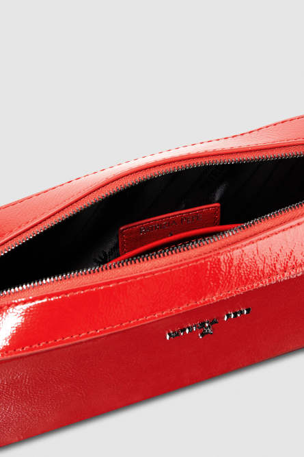 Мини-сумка через плечо на молнии, Красный, Patrizia Pepe