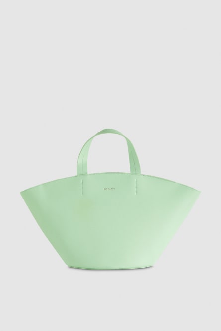 Shopping bag in pelle, Verde, Patrizia Pepe