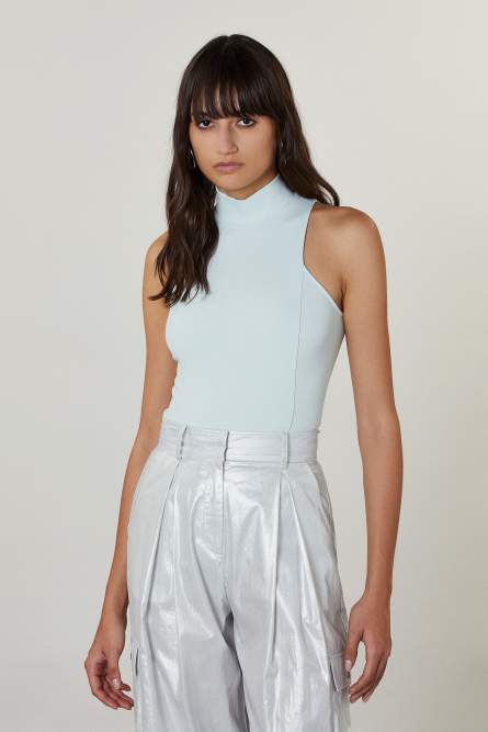 Wetsuit-look bodysuit, Green, Patrizia Pepe