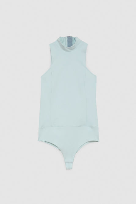 Wetsuit-look bodysuit, Green, Patrizia Pepe