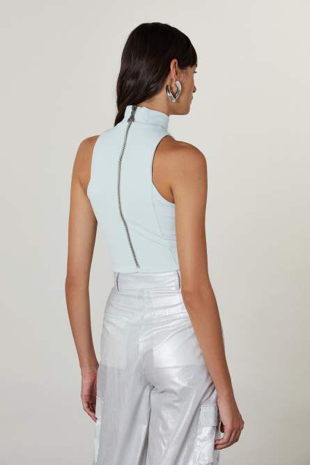 Wetsuit-look bodysuit, Green, Patrizia Pepe