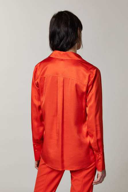 Camicia manica lunga polso alto, Arancione, Patrizia Pepe