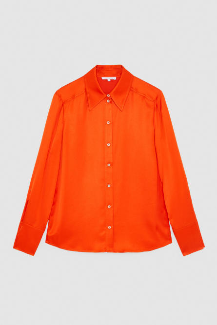 Camicia manica lunga polso alto, Arancione, Patrizia Pepe