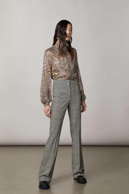 Animal-print silk shirt, Multicolor, Patrizia Pepe