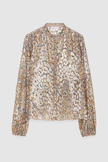 Animal-print silk shirt, Multicolor, Patrizia Pepe