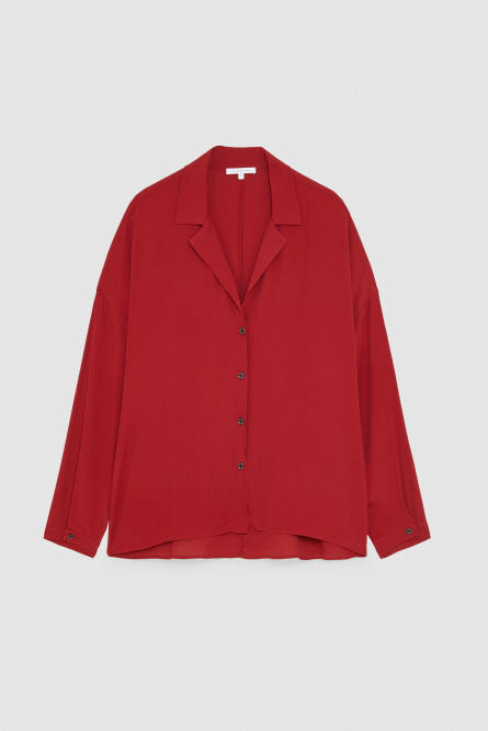 Slim viscose jacket, Red, Patrizia Pepe