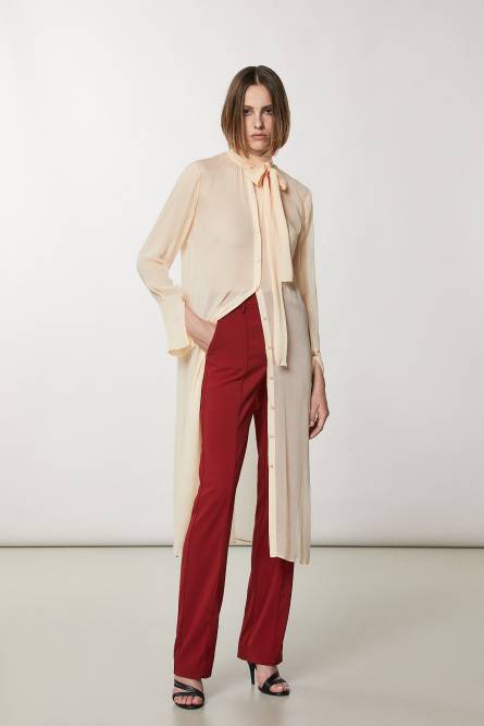 Viscose shirt dress, Beige, Patrizia Pepe