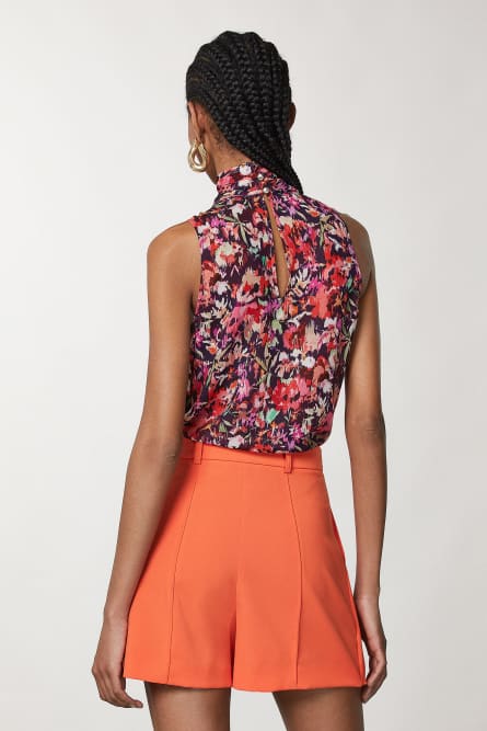 Patterned viscose top, Multicolor, Patrizia Pepe